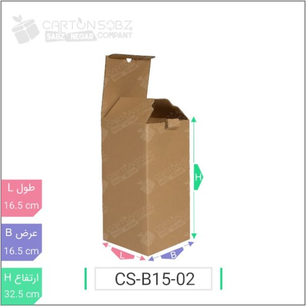جعبه مدل دار دایکاتی کد ۱ CS-B15-02 خرید کارتن جعبه سینگل فیس کارتن سبز
