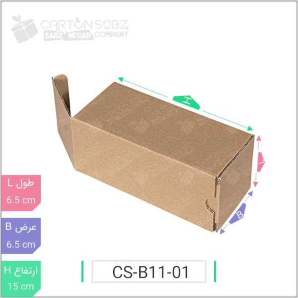 جعبه مدل دار دایکاتی کد - CS-B11-01 خرید کارتن جعبه سینگل فیس کارتن سبز ۳