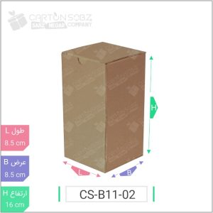 جعبه مدل دار دایکاتی کد - CS-B11-02 خرید کارتن جعبه سینگل فیس کارتن سبز