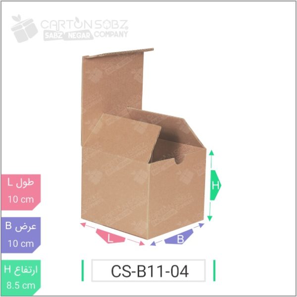 جعبه مدل دار دایکاتی کد - CS-B11-04 خرید کارتن جعبه سینگل فیس کارتن سبز -