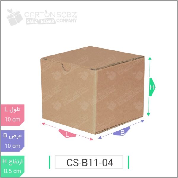جعبه مدل دار دایکاتی کد CS-B11-04 خرید کارتن جعبه سینگل فیس کارتن سبز ۱