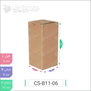 جعبه مدل دار دایکاتی کد - CS-B11-06 خرید کارتن جعبه سینگل فیس کارتن سبز ۱