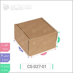 جعبه مدل دار دایکاتی کد - CS-D27-01 خرید کارتن جعبه سینگل فیس کارتن سبز
