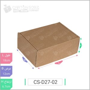 جعبه مدل دار دایکاتی کد - CS-D27-02 خرید کارتن جعبه سینگل فیس کارتن سبز