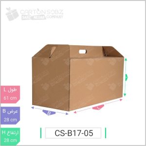 جعبه مدل دار دایکاتی کد - CS-B17-05 خرید کارتن جعبه سینگل فیس کارتن سبز (۱)