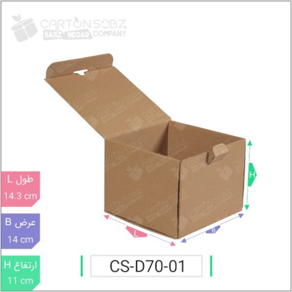 جعبه مدل دار دایکاتی کد - CS-D70-01 خرید کارتن جعبه سینگل فیس کارتن سبز ۱ (۱)